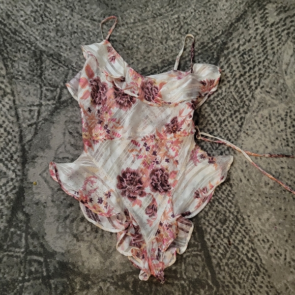 Free People Hold Me Closer Teddy in Ivory Combo Size Medium - Picture 7 of 16